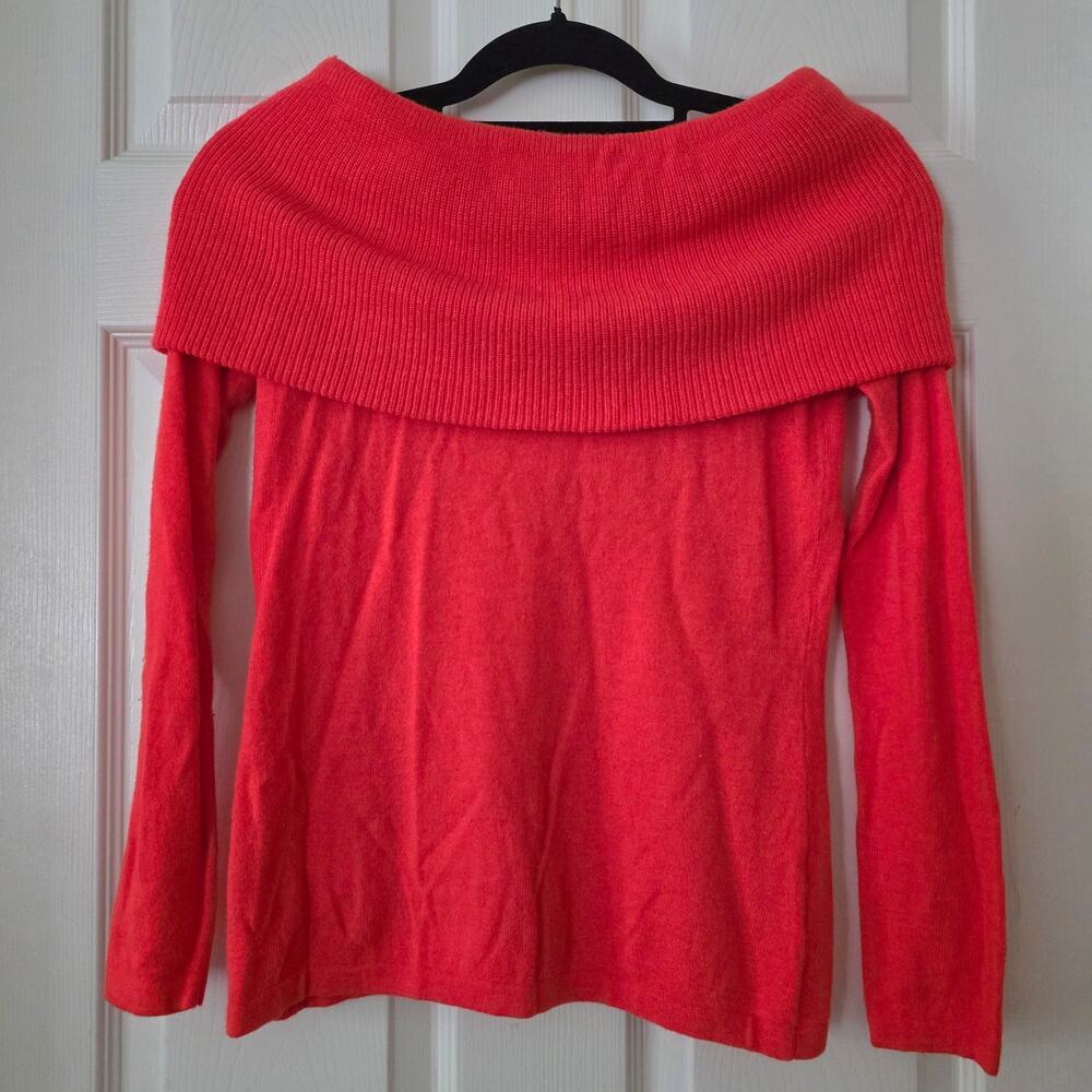 Lilly Pulitzer "Christin" Off The Shoulder Orange Sweater Size Small